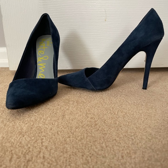 Kate & Mel Blue Suede Heels - Picture 3 of 4